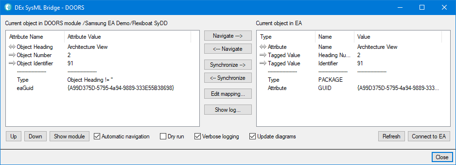 DEx SysML Bridge